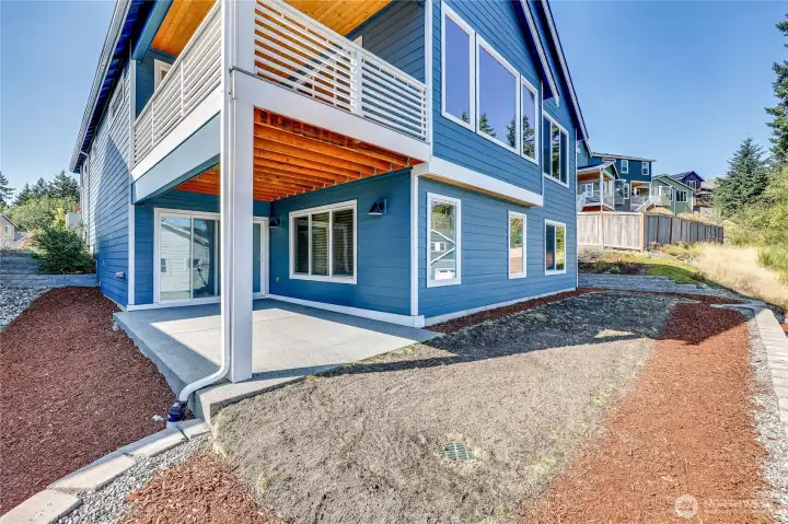 Rear yard covered patio