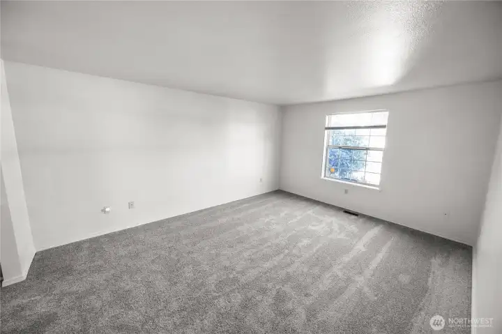 primary bedroom, new carpet