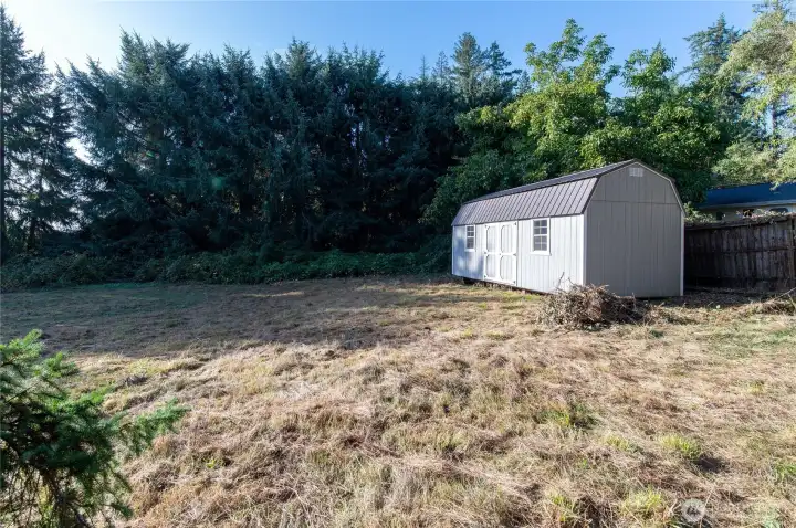 Large shed already on property for your use.