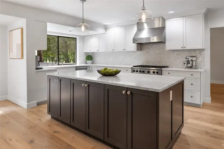 Remodeled kitchen.