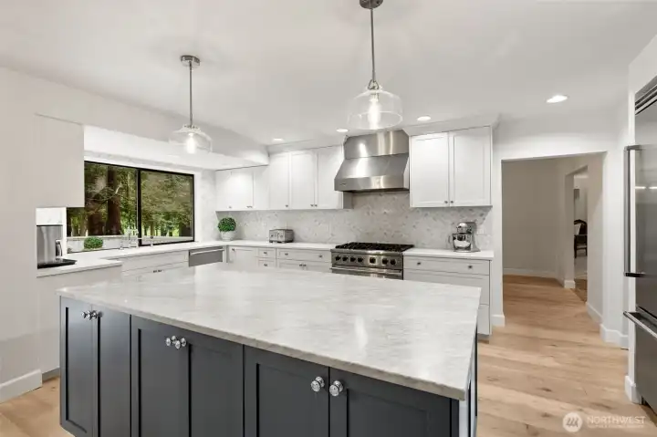 Beautifully remodeled kitchen.