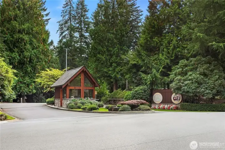 Sahalee is a gated community with 24 hour security.