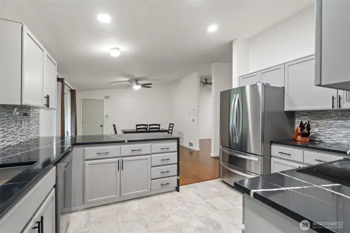 Coming from laundry room