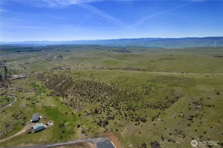 View from the top of the property toward Ellensburg