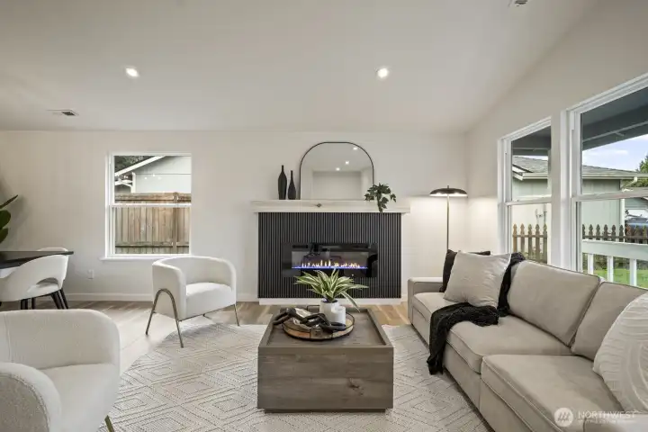 Enjoy the new fireplace year-round