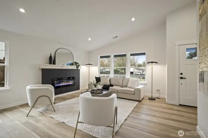 Vaulted ceilings and lots of natural light