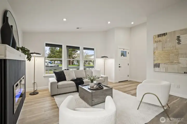 Another view of the open living room