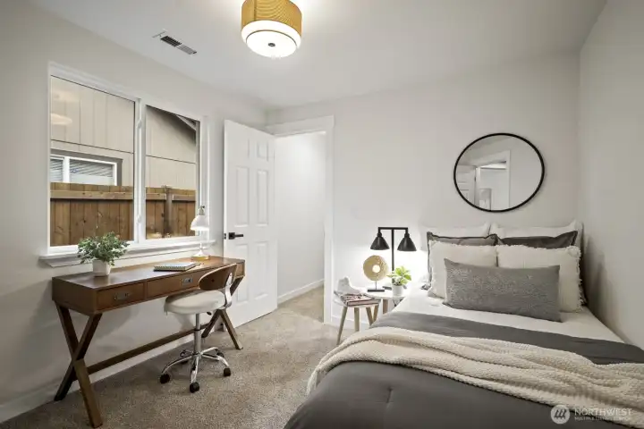 Bedroom #2 features a convenient walk-in closet