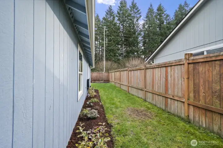 South side of the property