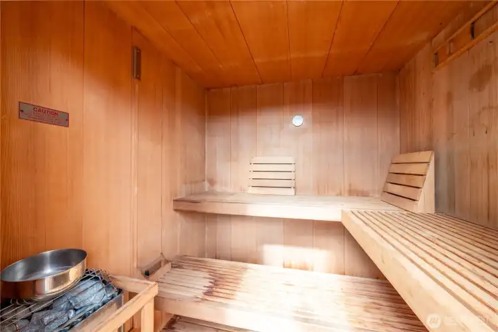 Deck off bedroom with sauna & hot tub