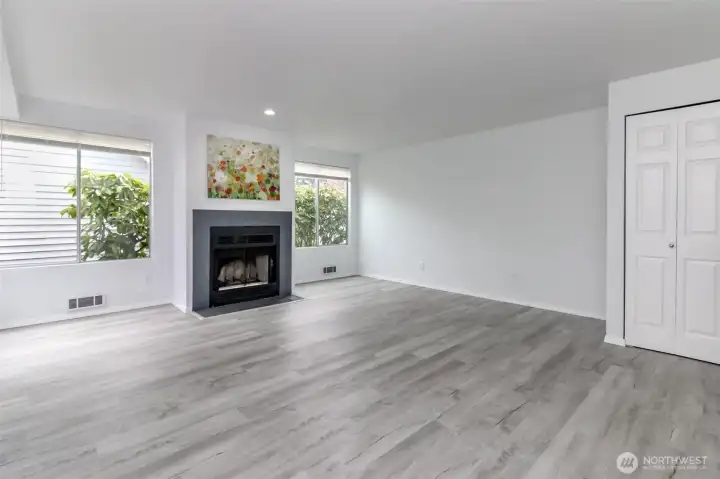 Open bring living room