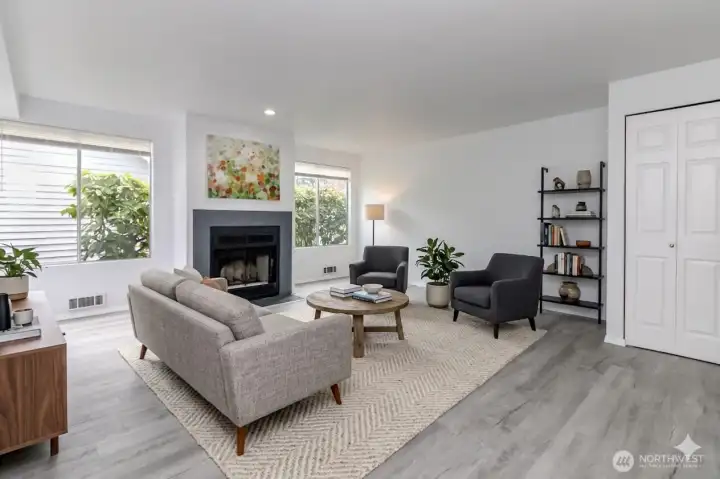 Virtual furniture placed to imagine space