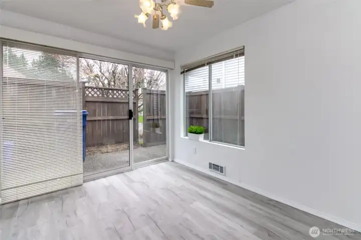 Sunroom that leads to patio space