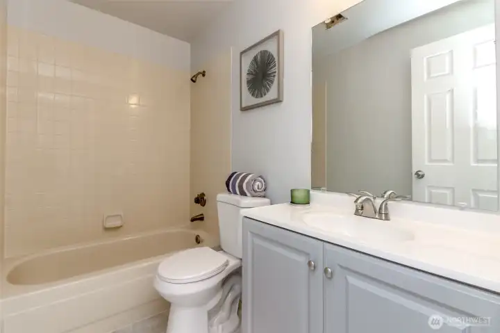 Full Bath with new vanity and toilet