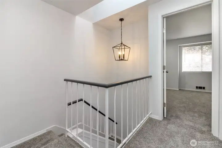 Landing with new carpet throughout