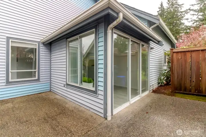 Patio off the sunroom