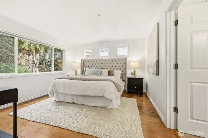 Tranquil primary suite invites you to relax.