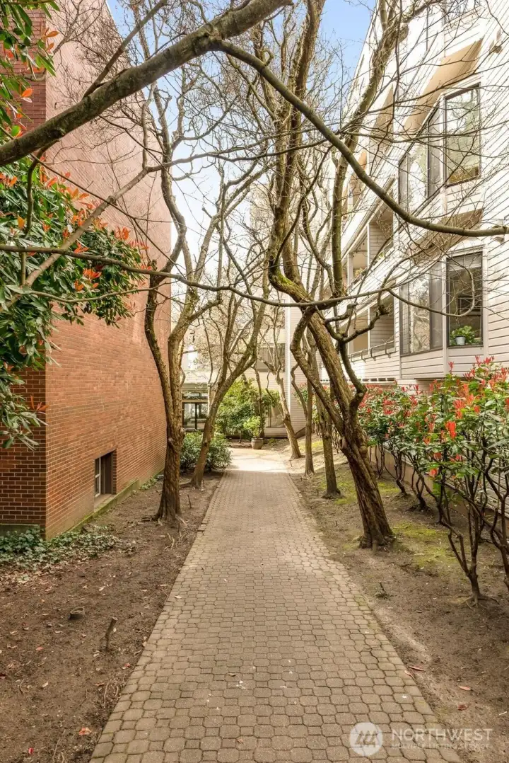 A beautiful entrance into Park Summit and the courtyard.