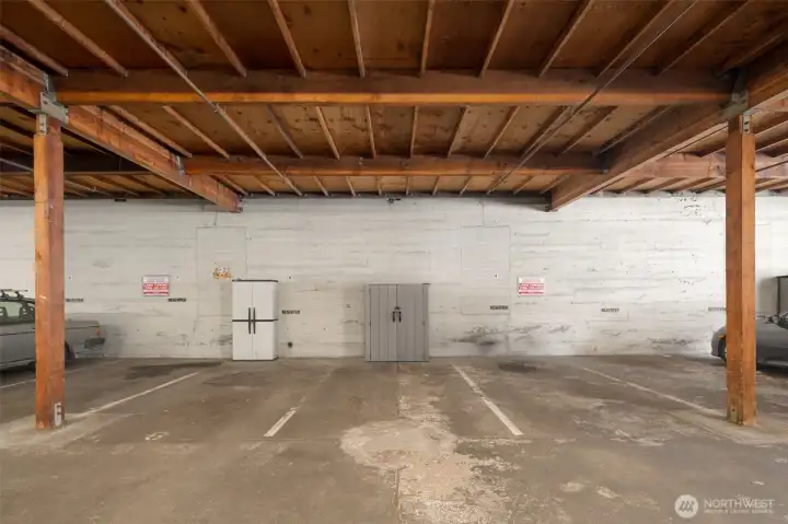 Dedicated parking spot included, in a secure garage.