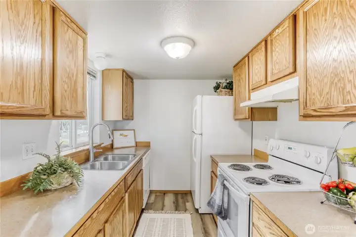The perfect kitchen with a window looking out