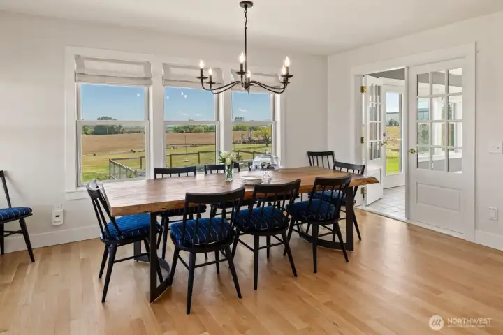 Dining area with views