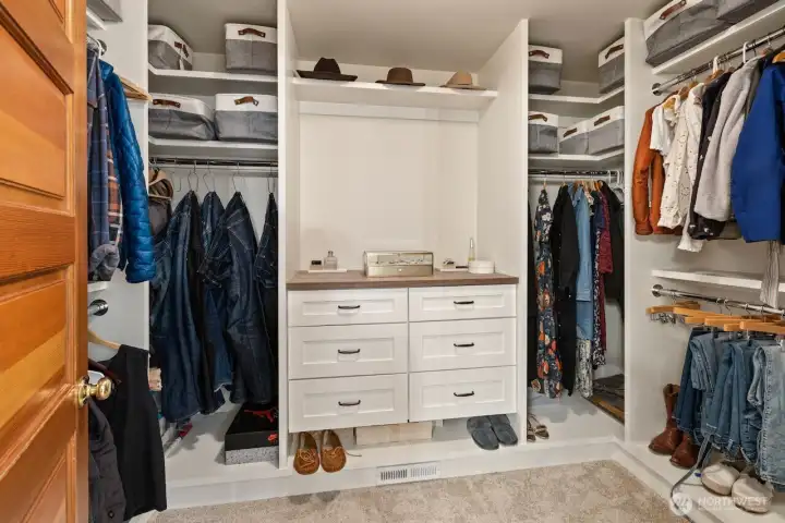 Primary closet with built ins
