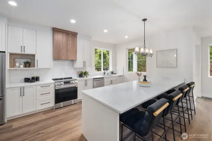 Kitchen offers so much counter and cabinet space which makes a cooks dream come true. Kitchen offers so much counter and cabinet space which makes a cooks dream come true.
