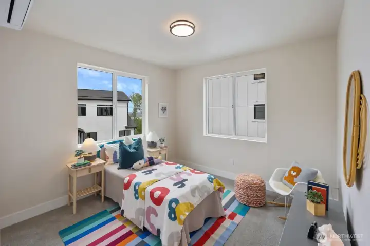 Second floor guest room #1 is large enough for a twin to a queen bed. Second floor guest room #1 is large enough for a twin to a queen bed.