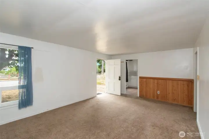 Living room toward kitchen.
