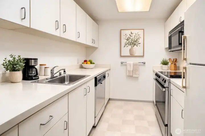 Kitchen virtually staged