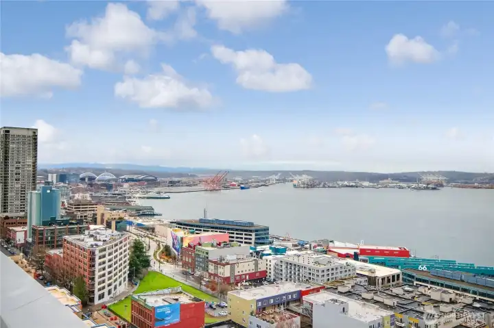 Rooftop deck with Elliott Bay view