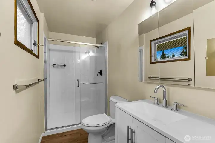 Updated Primary bath. Updated Primary bath.