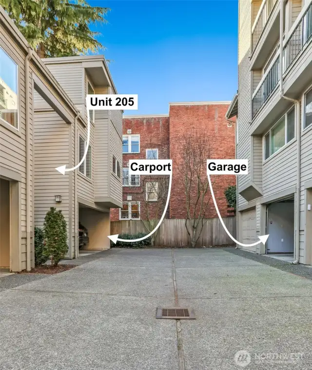 The Residence, Covered Carport Space & Separate Private Garage Are All Conveniently Located so Close to Each Other!