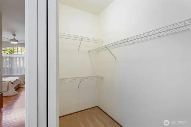 Primary walk-in closet.