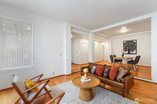Living room #1, flows to the formal dining room, perfect for entertaining!