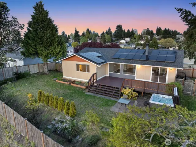 Rear, hot tub conveys