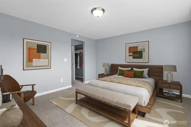 Primary Bedroom with staging