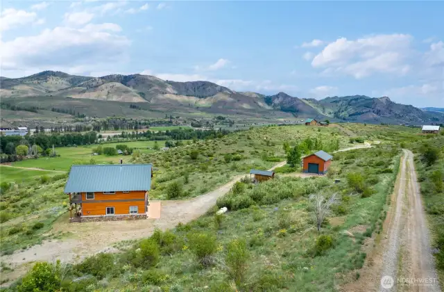 Gentle gravel driveway and multiple parking areas.  Quiet, private surroundings with active wildlife and birdwatching.