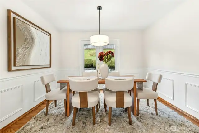 Main Floor Dining Room with access to back patio