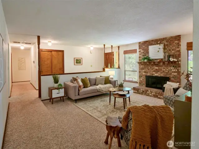 Living Room w/Fireplace