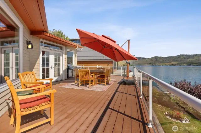 Water side upstairs patio