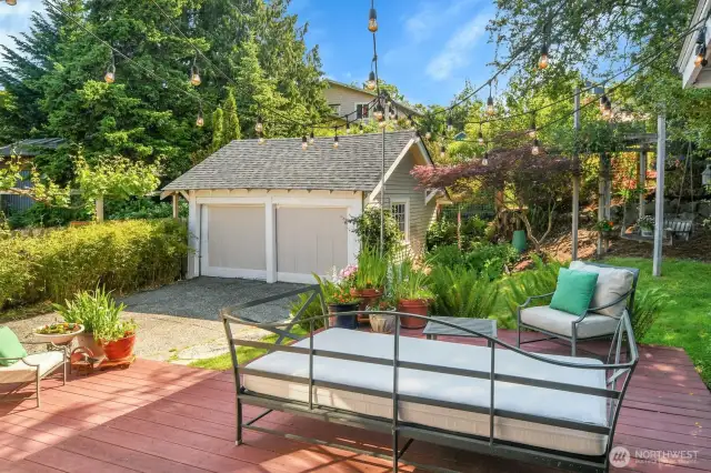 This generous two tiered trex-deck is perfect for parties or if you're looking for a place to relax and enjoy a drink in the late afternoon when the sun is on the front porch.