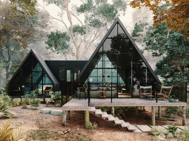 Rendering of architectural design.