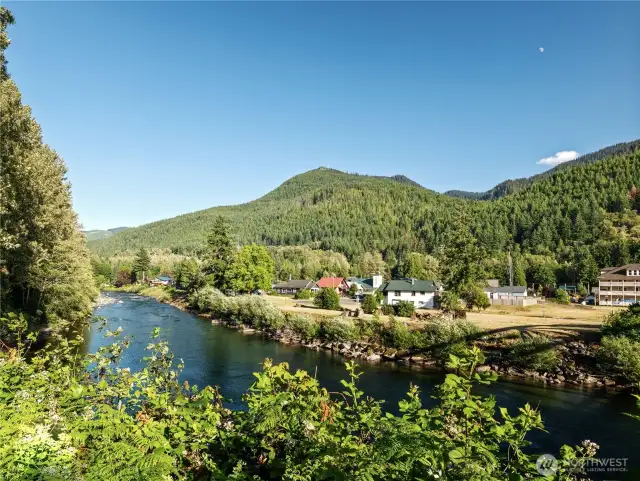 View of town from across the river.