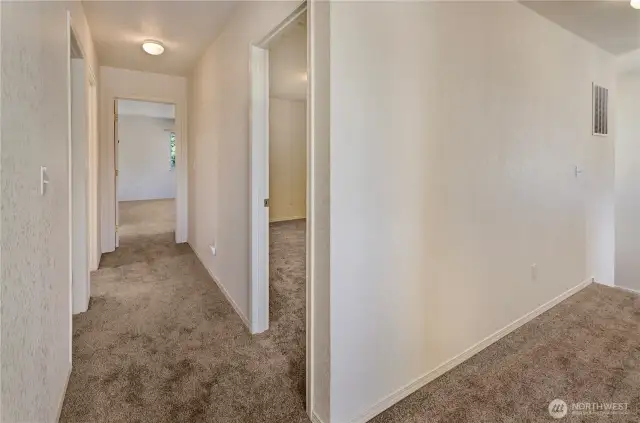 All 3 bedrooms conveniently near each other