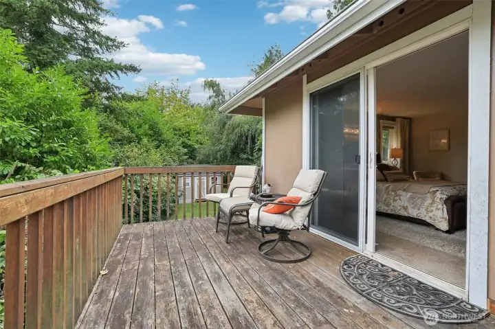 private deck in primary bedroom