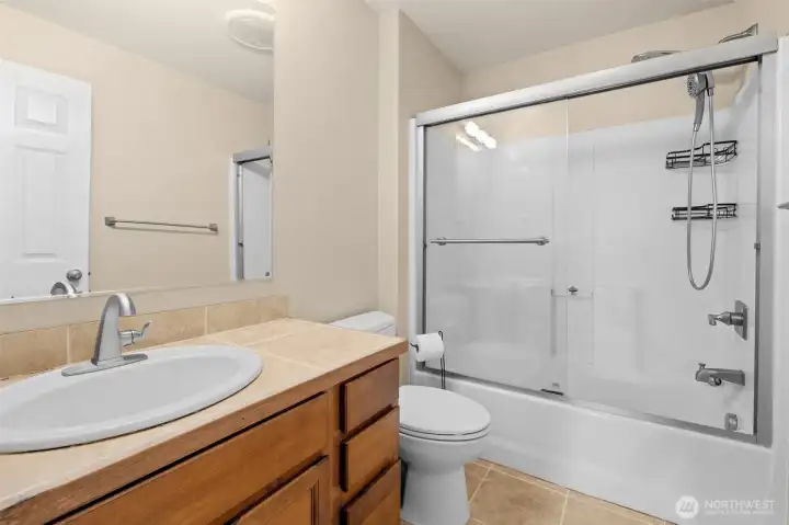 Full bath with glass shower