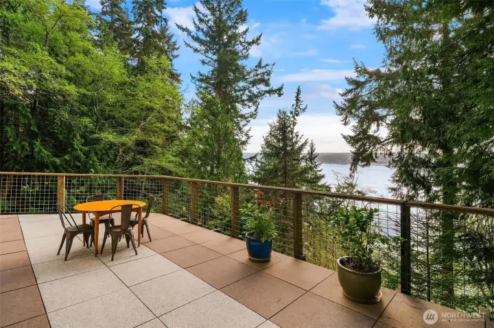 Large deck outside the main living space.