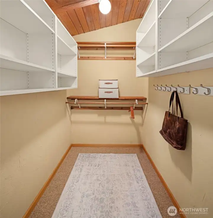 walk in closet in the primary bedroom.