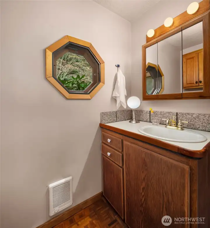 3/4 shower/bath off of the 2nd bedroom.